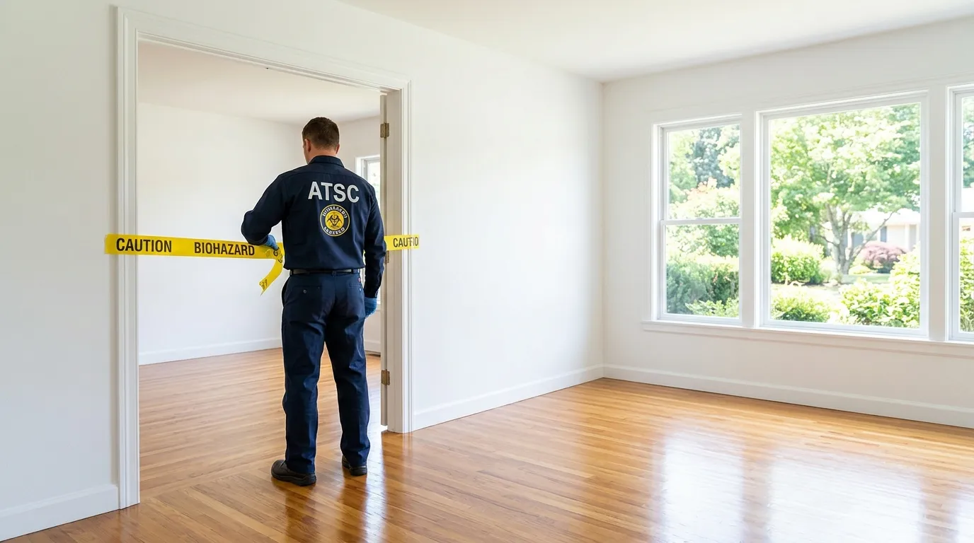Certified biohazard cleanup crew performing Trauma Scene Cleanup in Canyon Lake